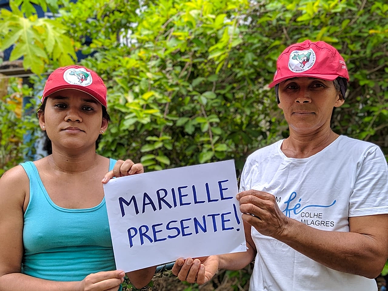 Mulheres do MST em luta por Marielle / MST em Alagoas