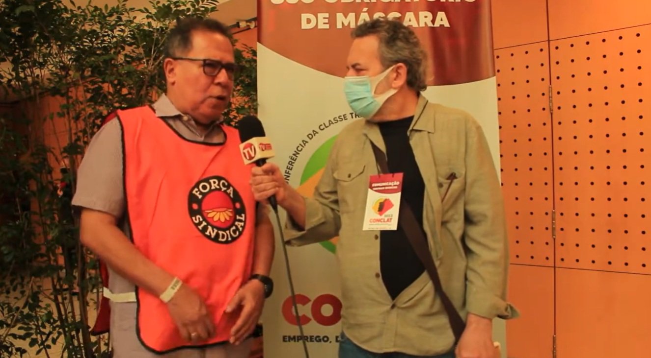 Joao Carlos Gonçalves, Juruna, secretário geral da Força Sindical, um dos organizadores do CONCLAT/2022, entrevistado por João Franzin da Agência Sindical Joao Carlos Gonçalves, Juruna, secretário geral da Força Sindical, um dos organizadores do CONCLAT/2022, entrevistado por João Franzin da Agência Sindical
