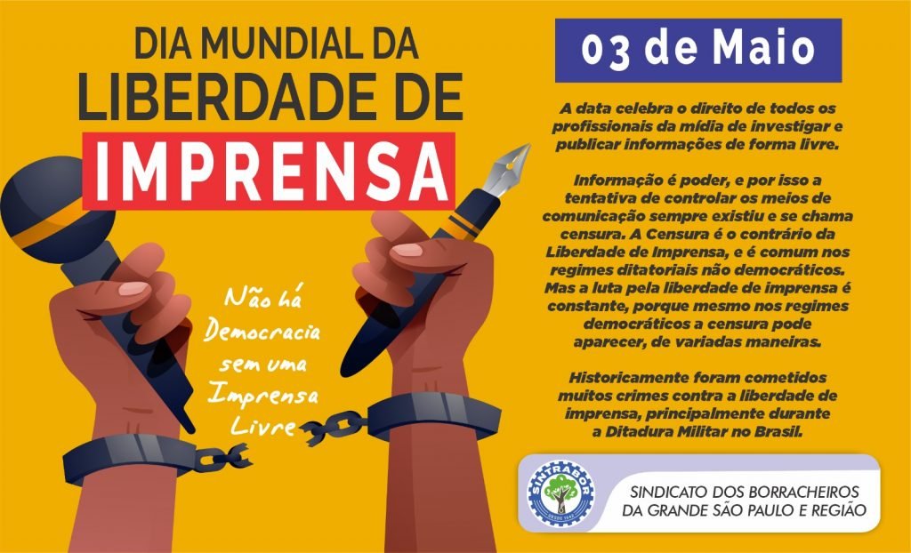 03 de maio: Dia Mundial da Liberdade de Imprensa - Rádio Peão Brasil