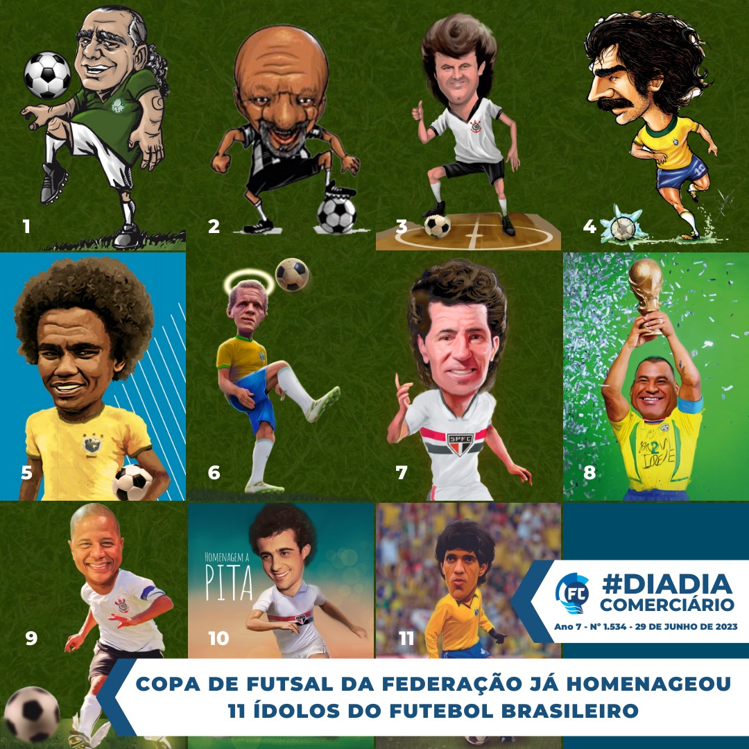 Copa da Fecomerciários faz homenagem aos ídolos do futebol brasileiro