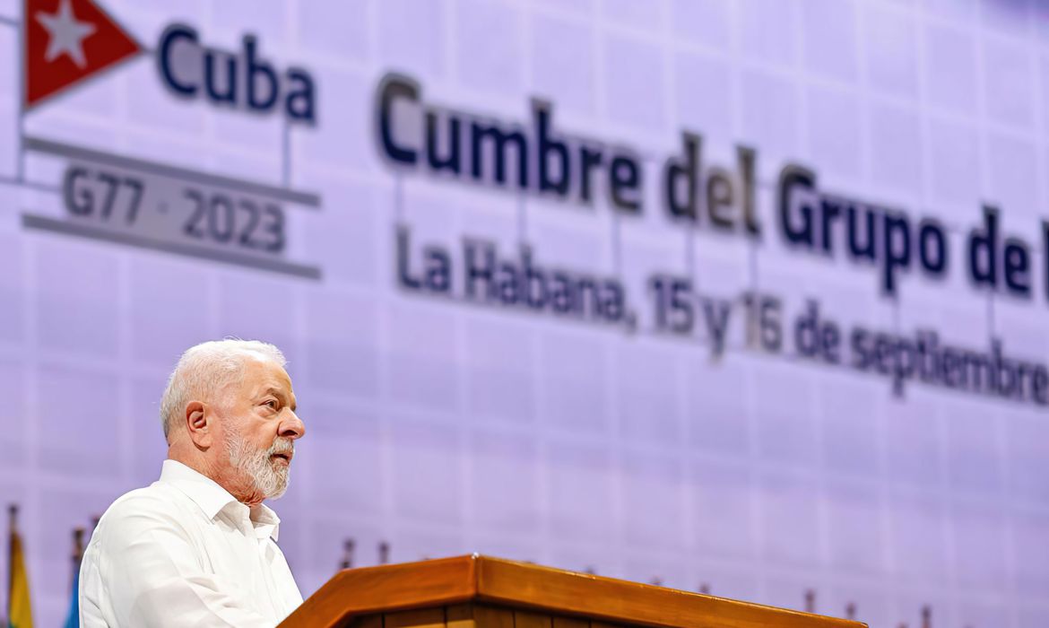 O presidente Lula em Havana, durante o debate Geral da Cúpula do G77 + China. Foto: Ricardo Stuckert/PR