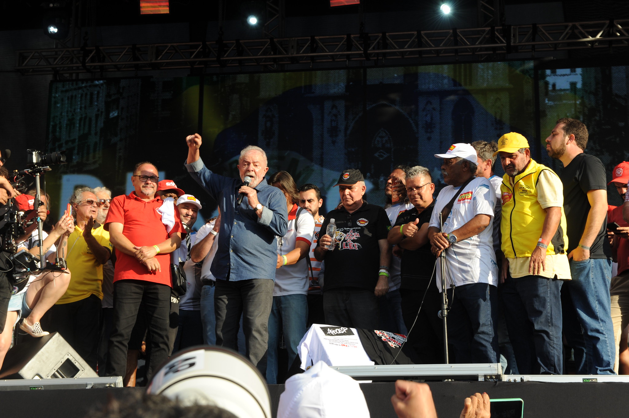 Presidente Lula participa do 1° de maio de 2023 no Vale do Anhangabaú/Foto: Jaelcio Santana