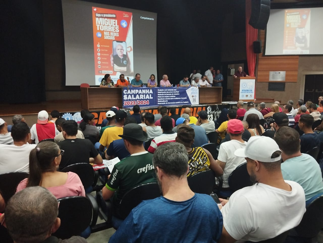 Campanha Salarial: Representantes de diversas empresas de São Paulo e Mogi lotam o auditório da entidade/Foto: Jaelcio Santana