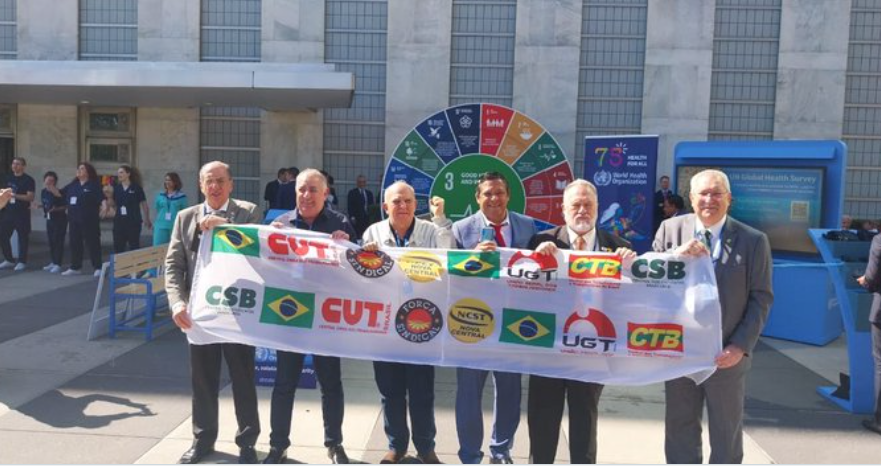 Presidentes das centrais sindicais brasileiras participaram dos encontros em Nova York