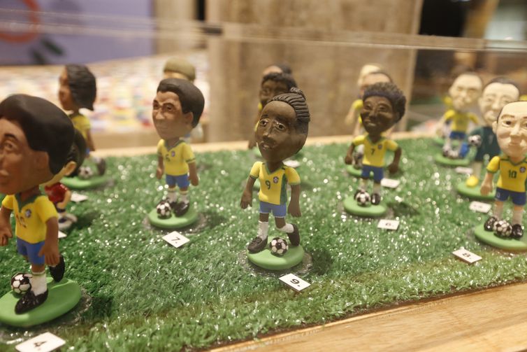 Museu do Futebol inaugura a nova exposição temporária “Futebol de Brinquedo.” Foto: Paulo Pinto/Agência Brasil