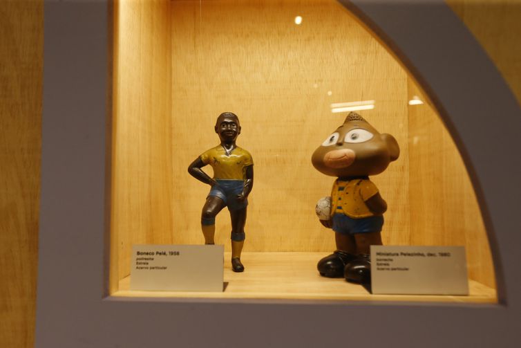 Museu do Futebol inaugura a nova exposição temporária “Futebol de Brinquedo.” Foto: Paulo Pinto/Agência Brasil