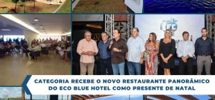 Motta e dirigentes inauguram restaurante no Eco Blue Hotel, em benefício da categoria.