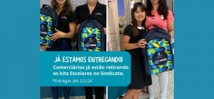 Sincomerciários de Jundiaí começa a entregar dos Kits Escolares