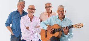 MPB4 chegas aos 60 anos. Na foto, a formação desde 2012 Aquiles Reis, Paulo Malaguti Pauleira, Dalmo Medeiros e Miltinho. Foto: Marcelocabanas