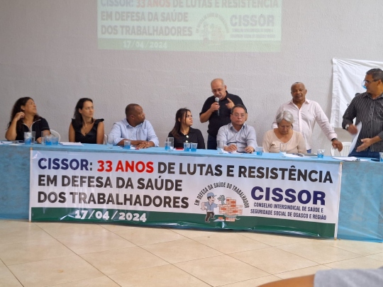 Presidente do Sindicato, Ratinho, e presidente do Cissor, Gois, destacam a necessidade de manter a luta em defesa da saúde da classe trabalhadora