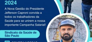 Jefferson Caproni, presidente do SinSaúdeSP, convoca a categoria para a Campanha Salarial 2024/2025