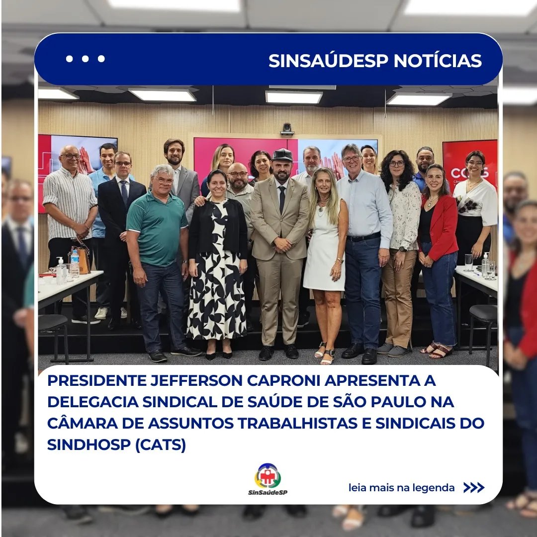 SinSaudeSP apresenta Delegacia Sindical de Saúde durante reunião na Câmara de Assuntos Trabalhistas e Sindicais.