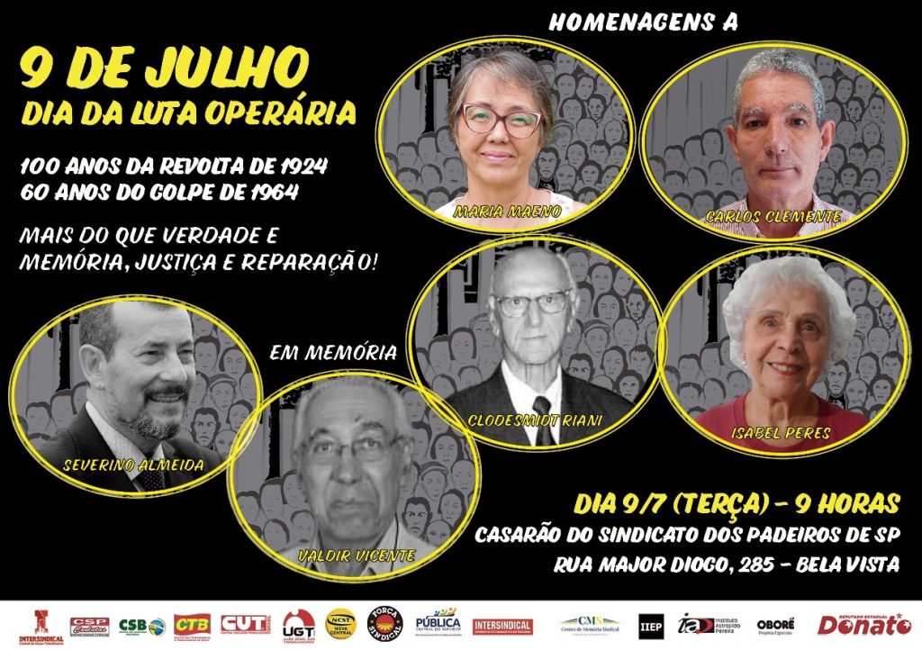 Dia da Luta Operária terá entrega de troféu