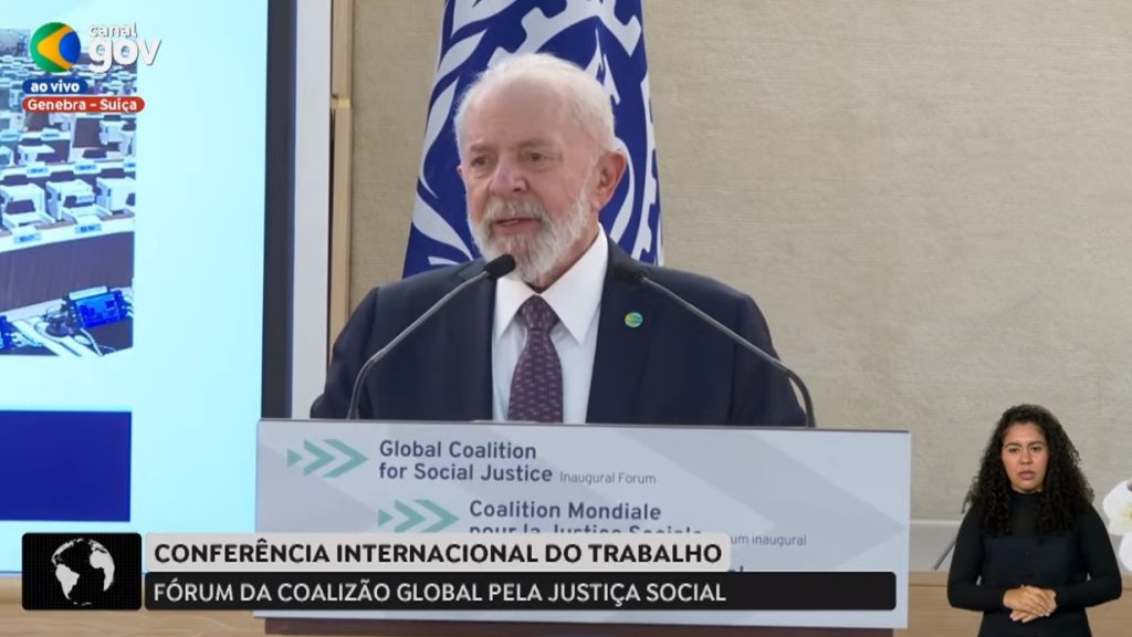 Não há democracia com fome, diz Lula na OIT