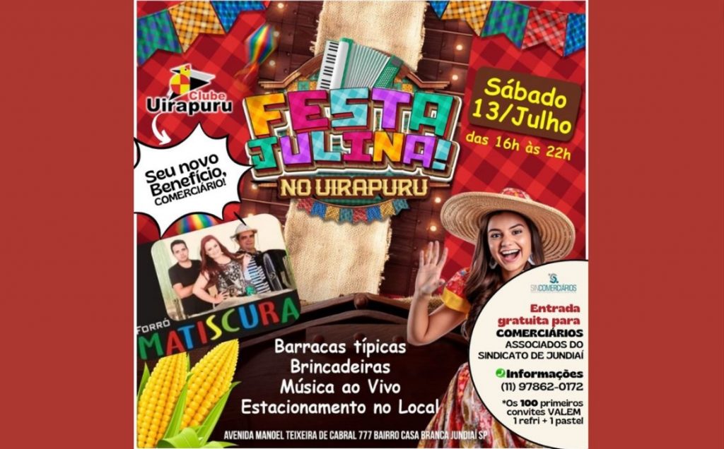 Festa Julina dos Comerciários de Jundiaí será no Clube Uirapuru