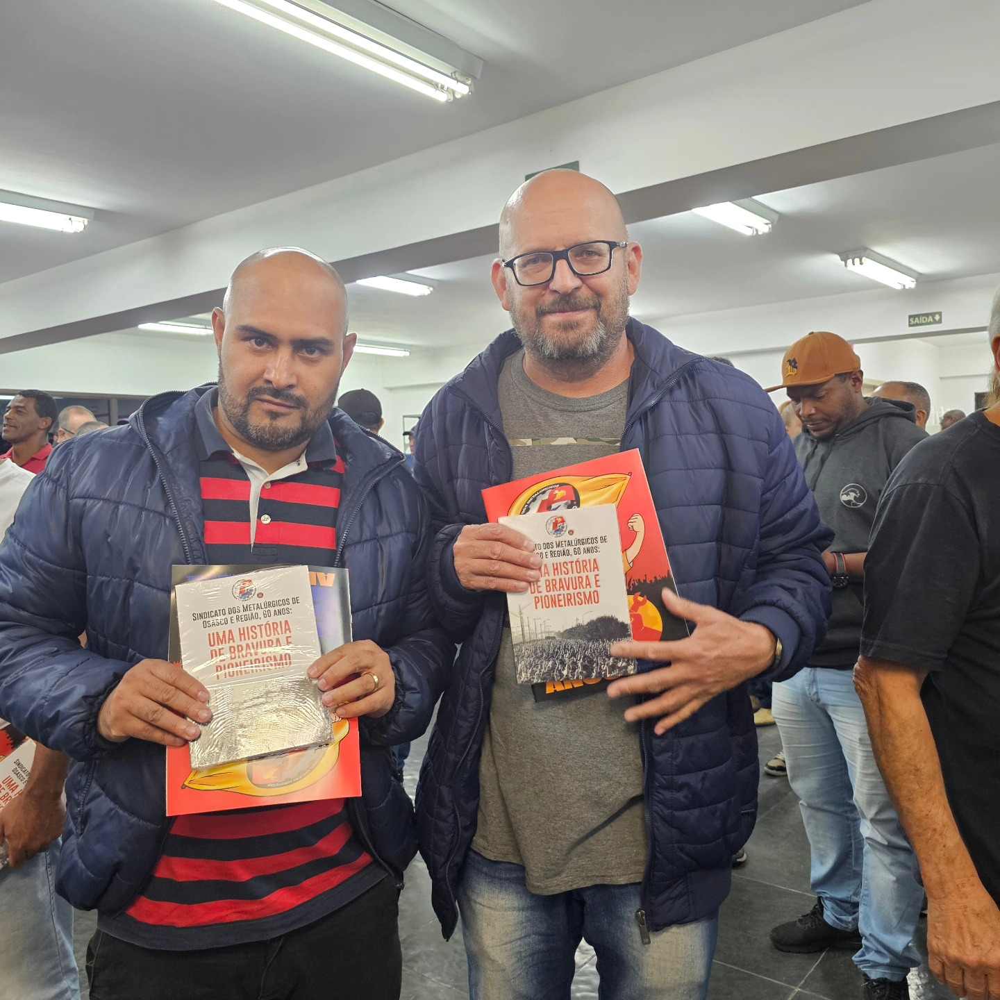 metalúrgicos de Osasco no lançamento do livro dos 60 anos do Sindicato