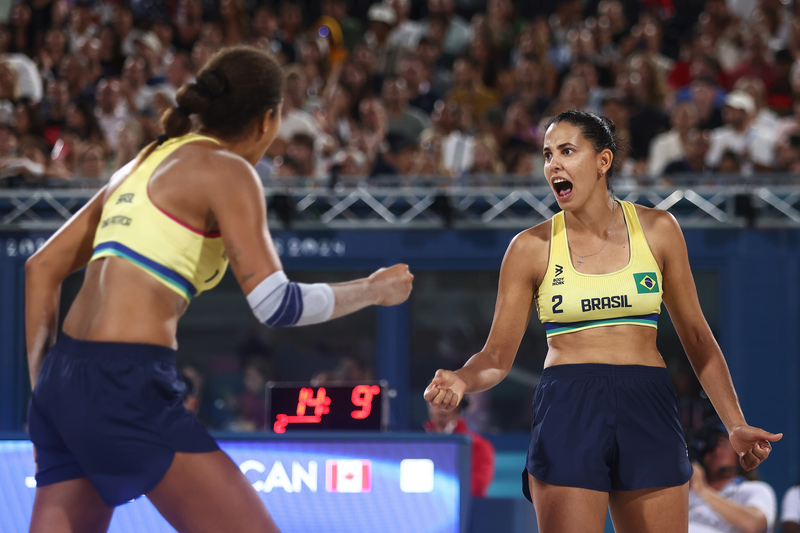 Vôlei de Praia é ouro: A dupla brasileira Duda e Ana Patricia/Foto: Luiza Moraes/COB