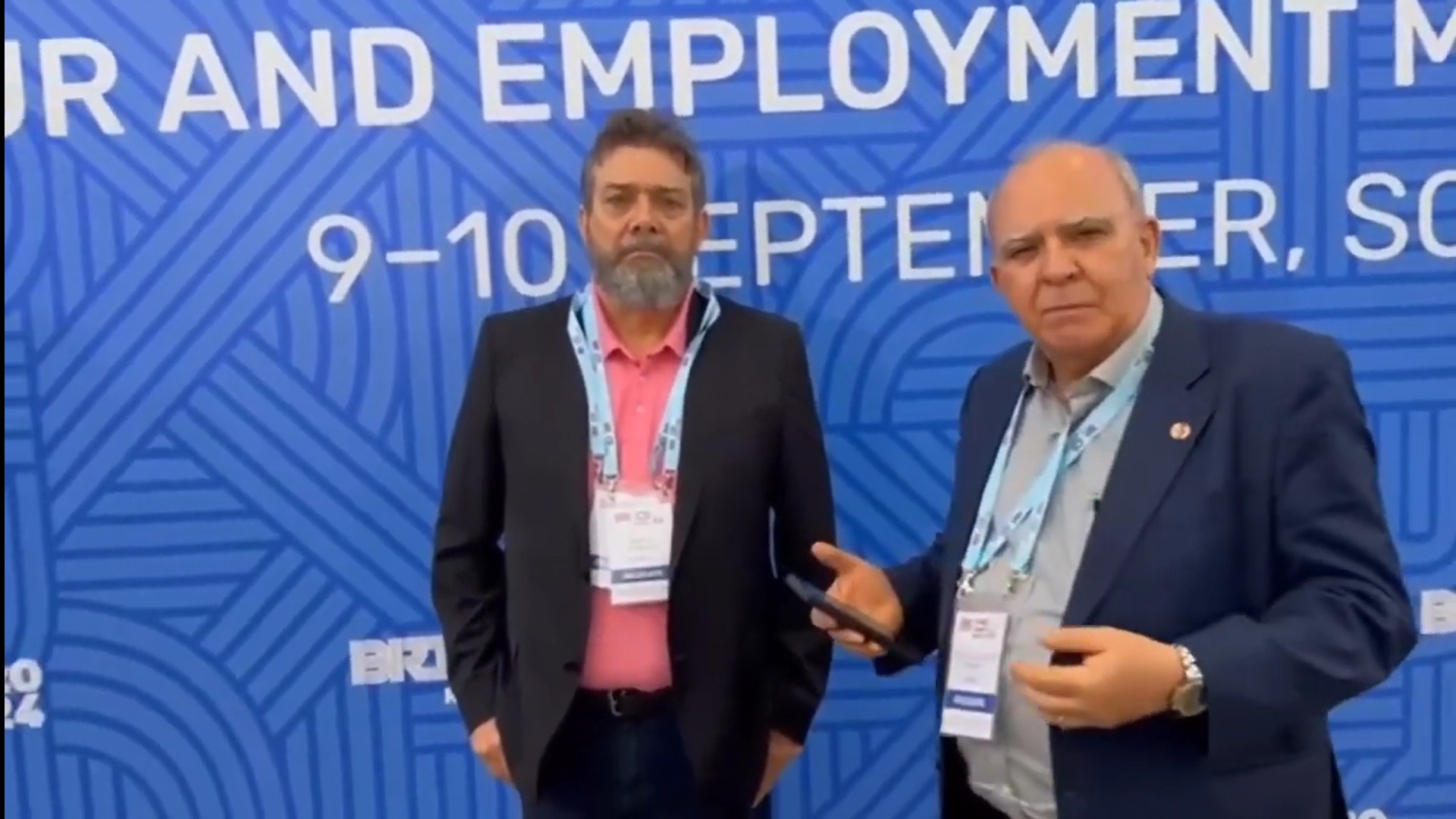 Marcio Ferreira e Miguel Torres no Brics Sindical.