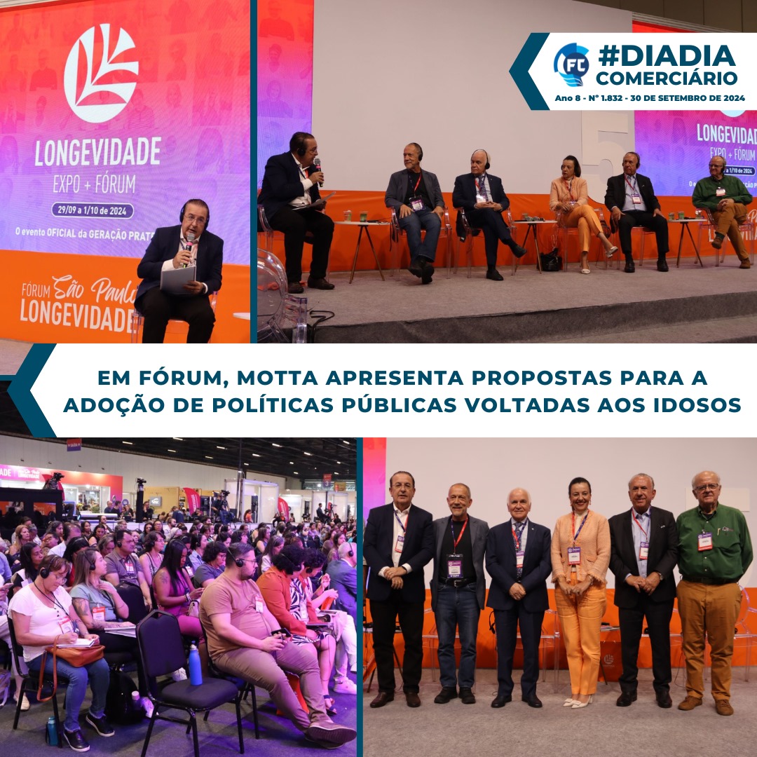 Representando a Fecomerciários, Motta participa de evento em defesa dos idosos e da longevidade