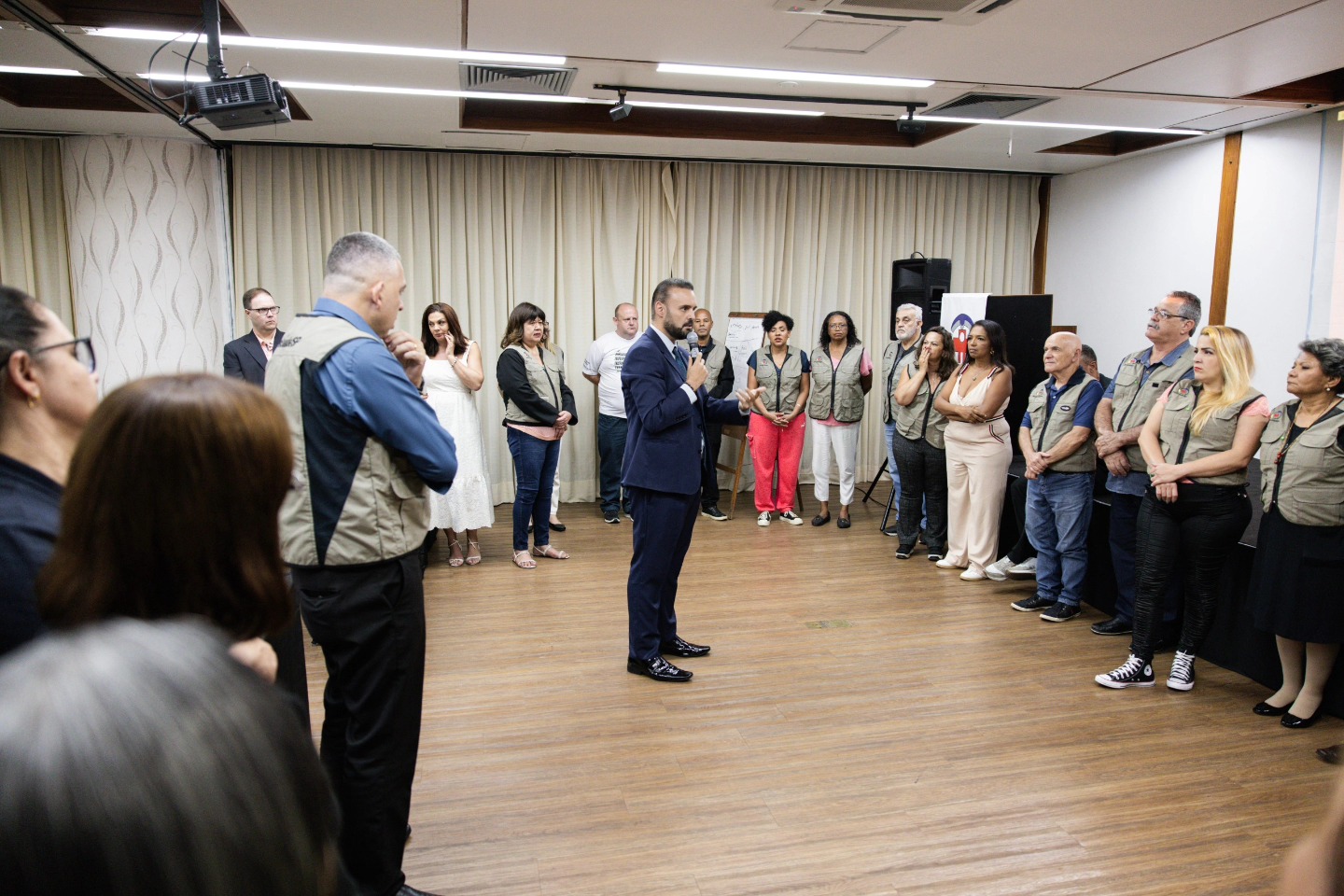 Jefferson Caproni, presidente do SinSaúdeSP no evento de capacitação para trabalhadores