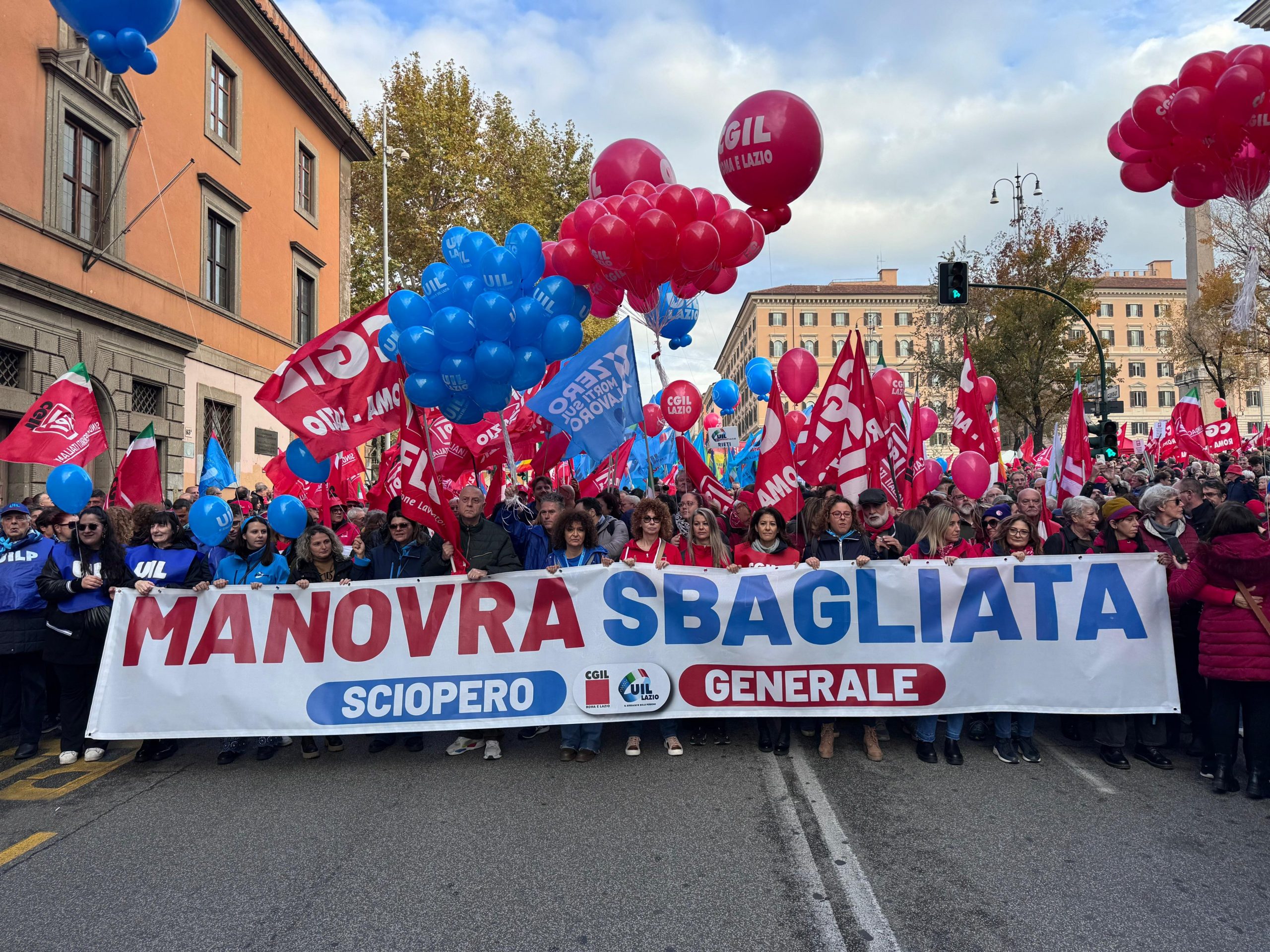 Greve Geral na Itália. Foto CGIL