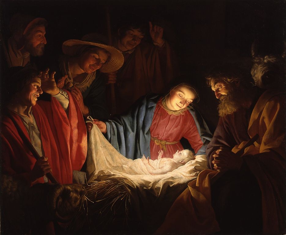 O sentido do Natal. Gerard van Honthorst, Adoração dos Pastores.