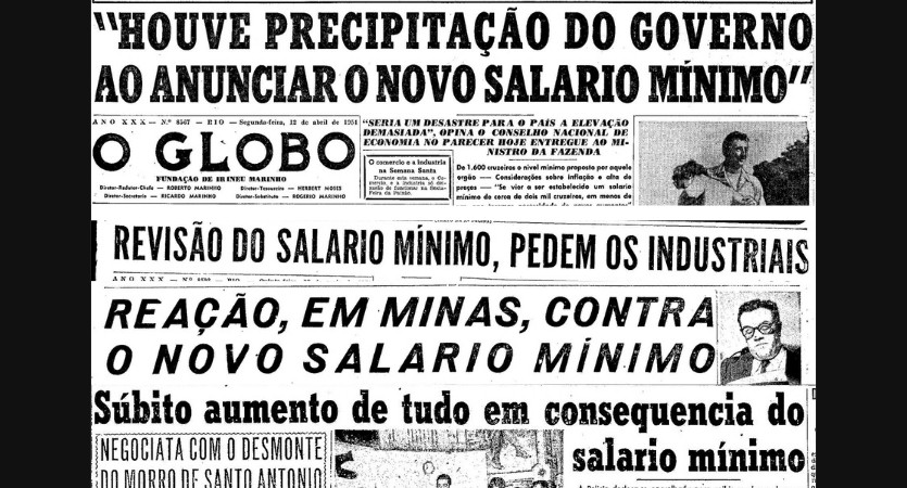 Foto: Reprodução de acervo do jornal O Globo, de abril e maio de 1954