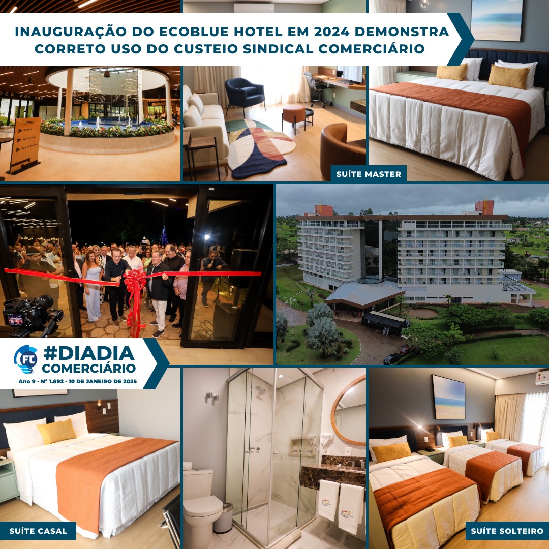 A Fecomerciário inaugurou o EcoBlue Hotel para o trabalhador comerciário