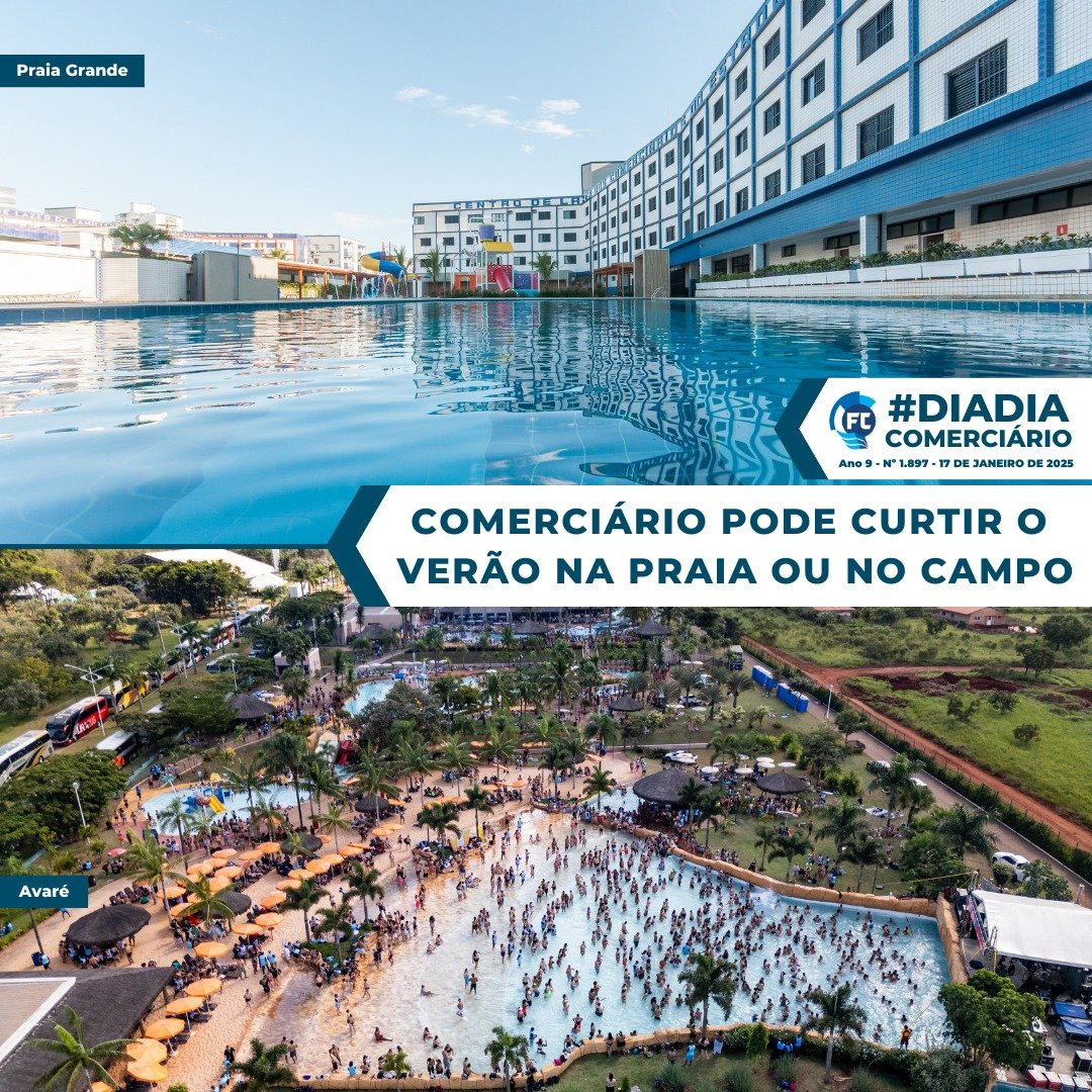 Comerciários associados aos sindicatos tem opções de lazer na praia e no campo. Comerciários associados aos sindicatos tem opções de lazer na praia e no campo.