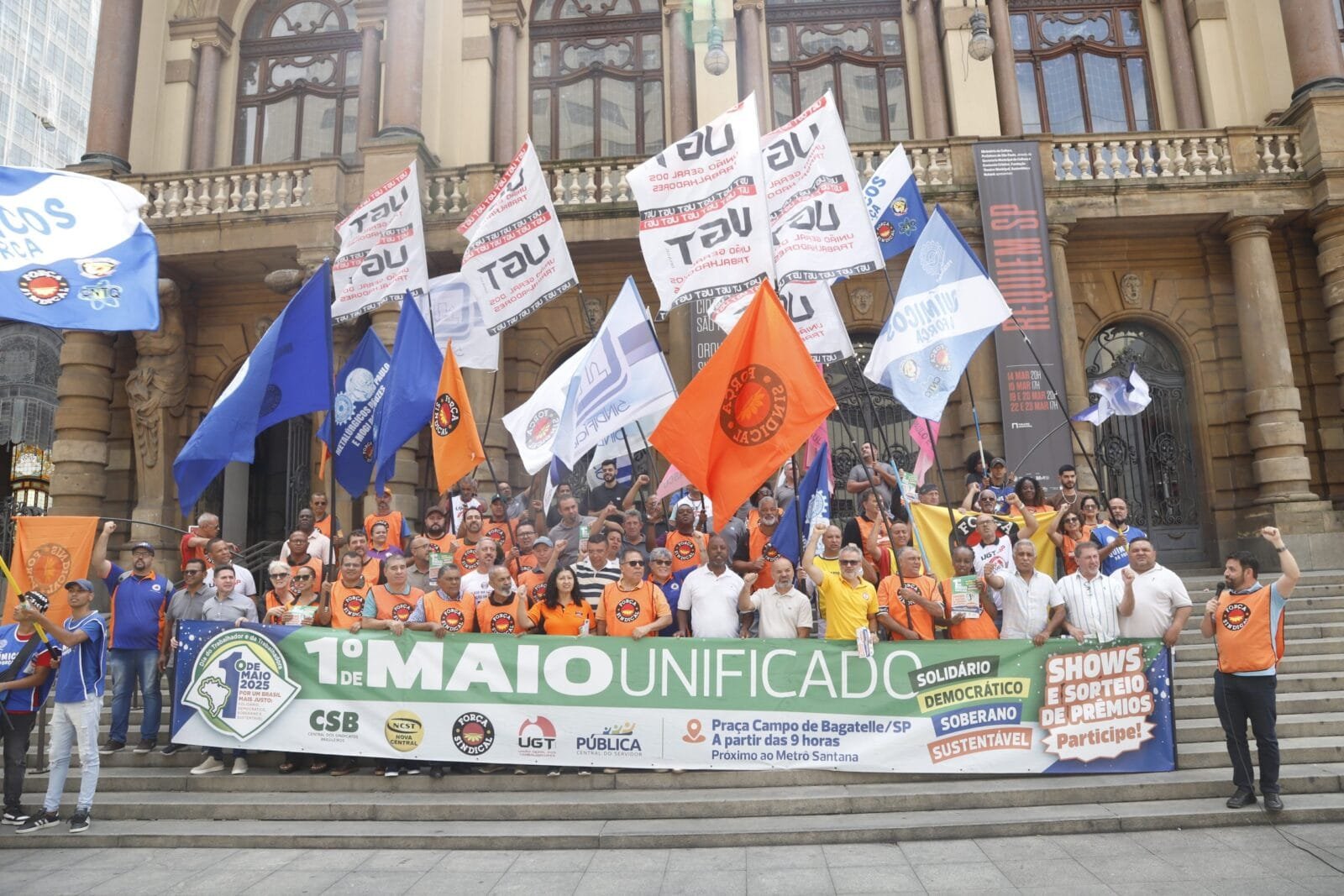 Centrais sindicais lançam 1º de Maio Unificado por um Brasil mais justo.