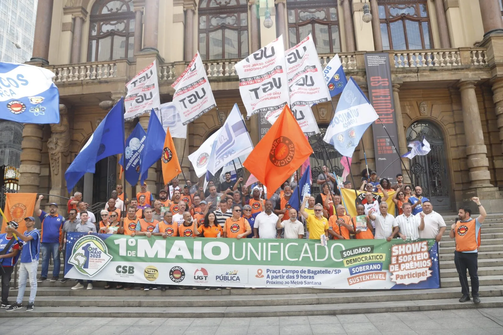 Centrais sindicais lançam 1º de Maio Unificado por um Brasil mais justo.