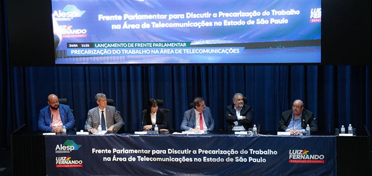 SINTETEL participa do lançamento da Frente Parlamentar contra precarização do trabalho em telecom SINTETEL participa do lançamento da Frente Parlamentar contra precarização do trabalho em telecom