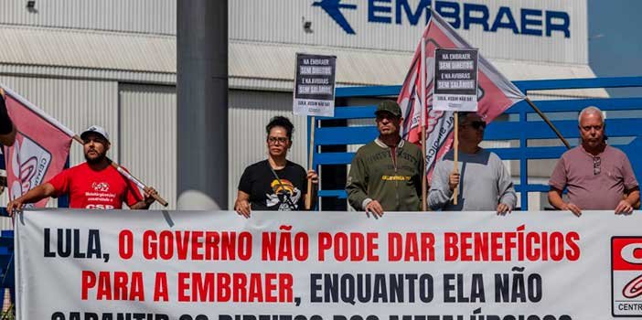 Sindicato pede reunião com Lula para debater desrespeito da Embraer a direitos trabalhistas Sindicato pede reunião com Lula para debater desrespeito da Embraer a direitos trabalhistas