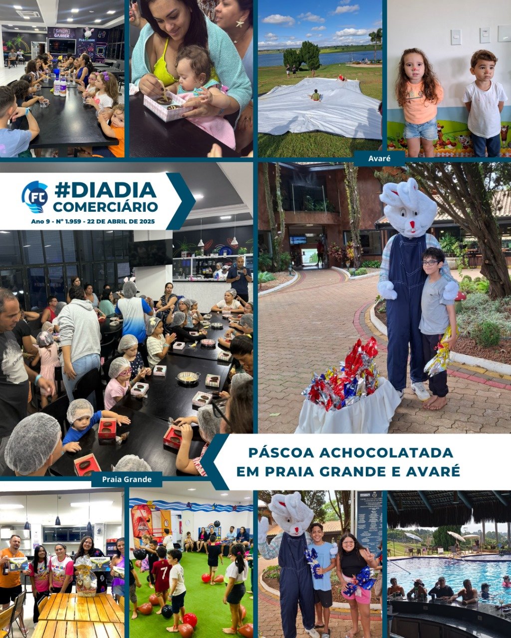 A Páscoa da Fecomerciários em Praia Grande e Avaré A Páscoa da Fecomerciários em Praia Grande e Avaré
