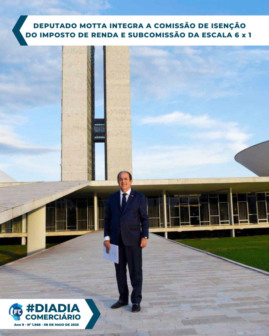 Luiz Carlos Motta integrará a Comissão de Isenção de IR e a Subcomissão sobre fim da escala 6X1 Luiz Carlos Motta integrará a Comissão de Isenção de IR e a Subcomissão sobre fim da escala 6X1