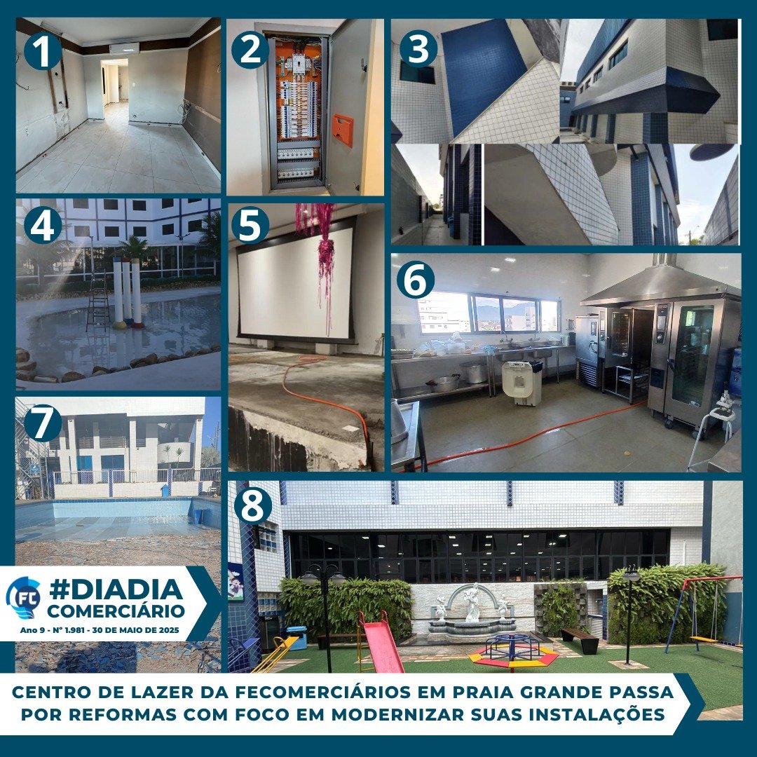 Comerciários investe em modernização do Centro de lazer em Praia Grande. Entretenimento com segurança para a categoria! Comerciários investe em modernização do Centro de lazer em Praia Grande. Entretenimento com segurança para a categoria!