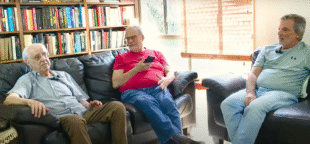 João Guilherme Vargas Netto com Celso Napolitano e Luiz Antônio Barbagli