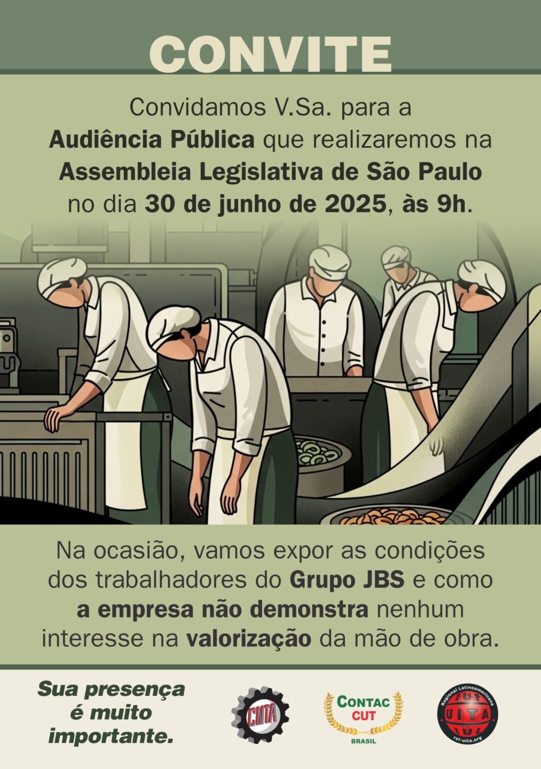 Trabalhadores denunciam abusos da JBS em Audiência Pública na Alesp