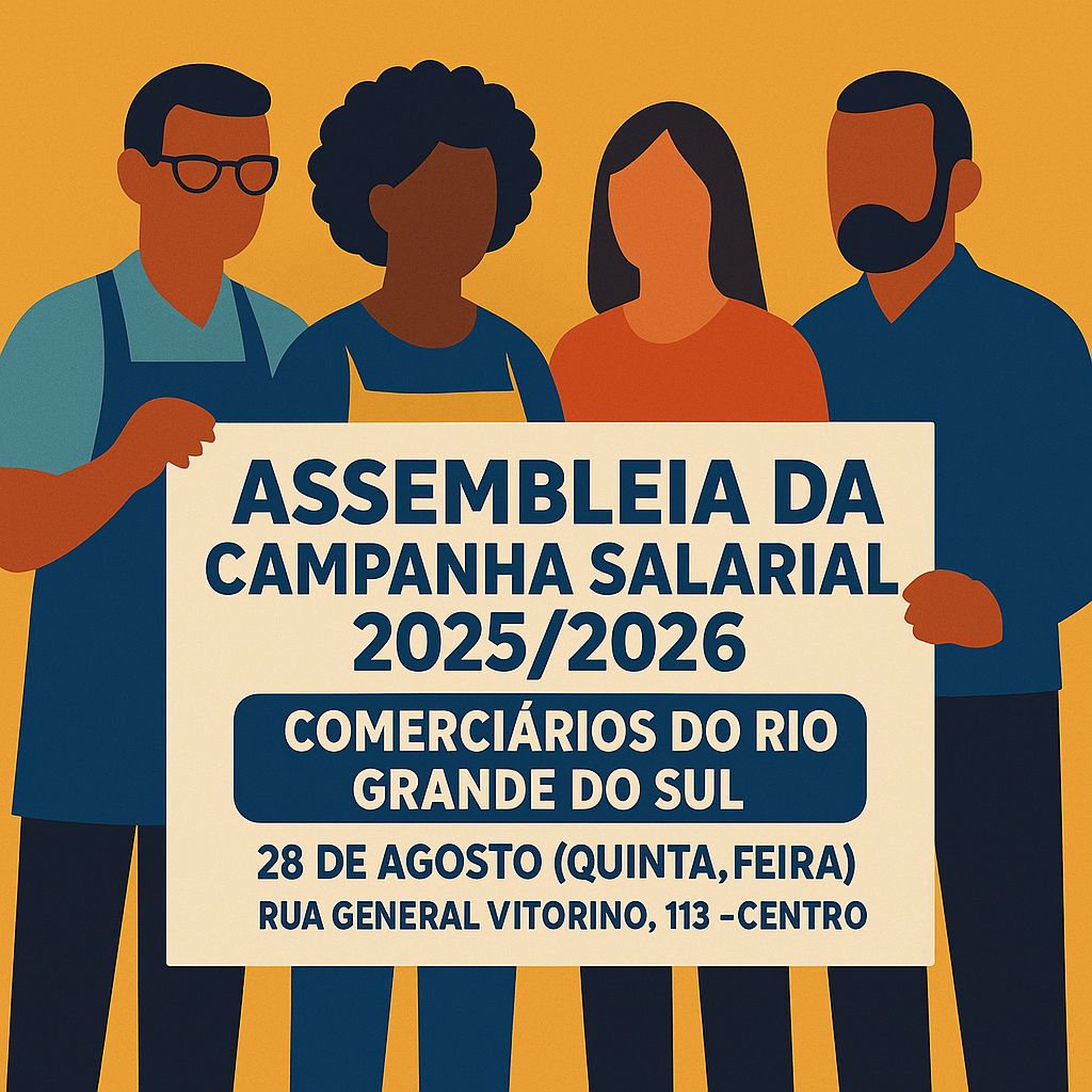 A assembleia da campanha salarial Sindec acontecerá em 28 de agosto. A assembleia da campanha salarial Sindec acontecerá em 28 de agosto.