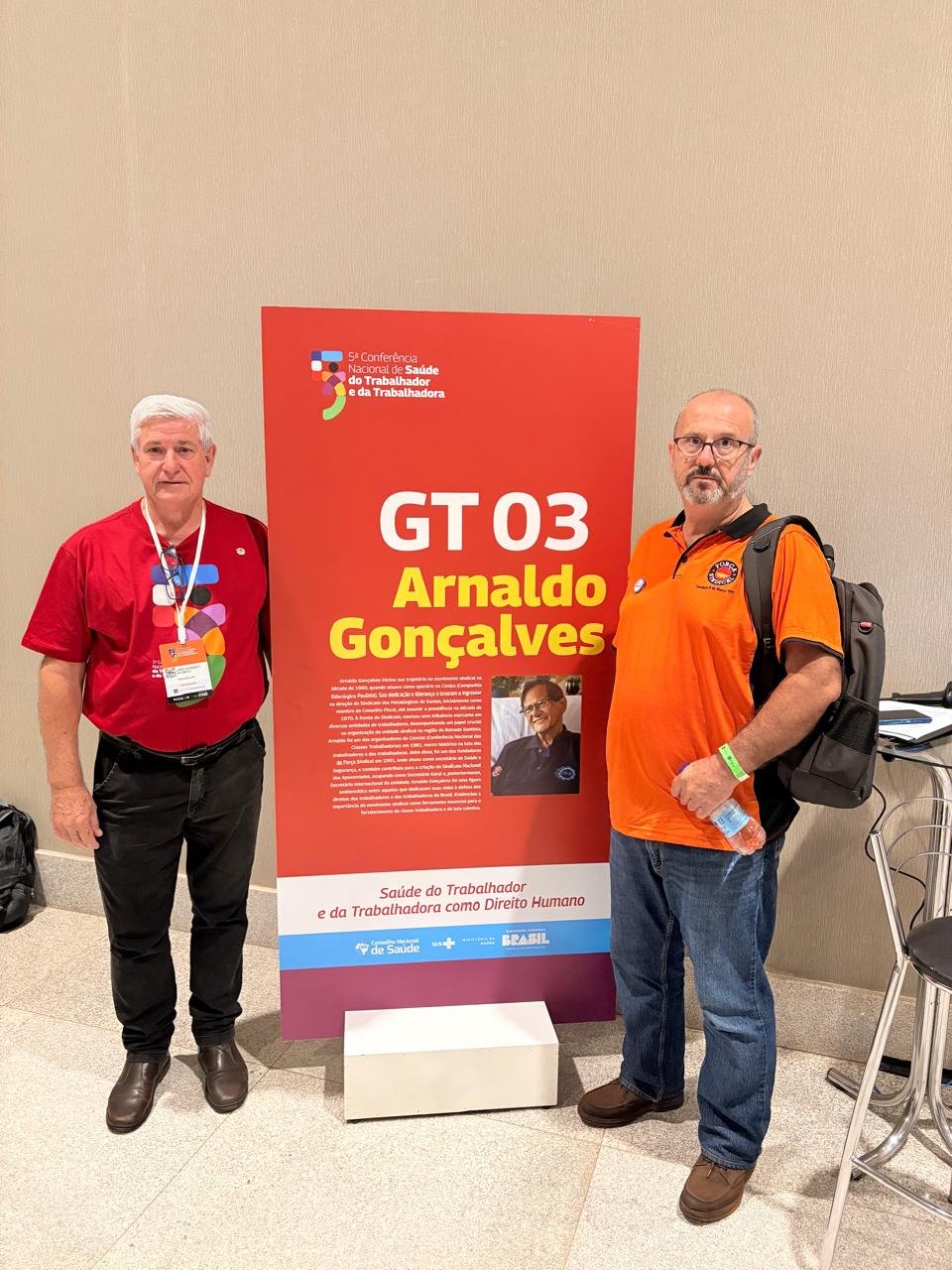 Scaboli e Luisinho na CNS: homenagem à Arnaldo Gonçalves. Scaboli e Luisinho na CNS: homenagem à Arnaldo Gonçalves.