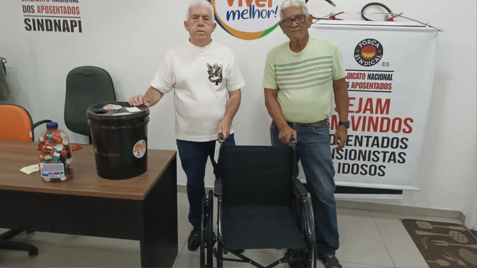 Sindnapi garante cadeira de rodas para associado no ES