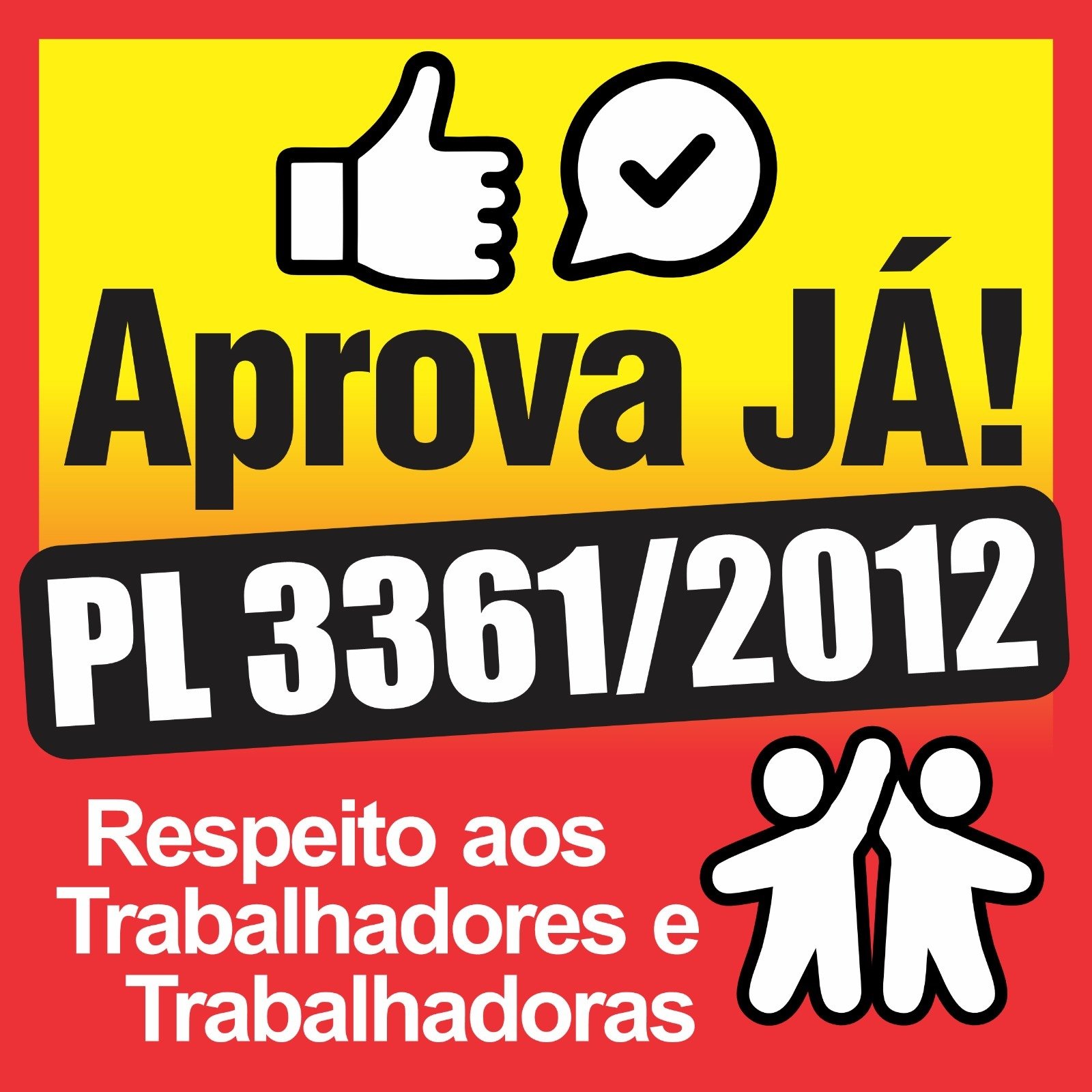 Trabalhadores da Alimentação lançam campanha "Aprova Já! 3.361/2012"