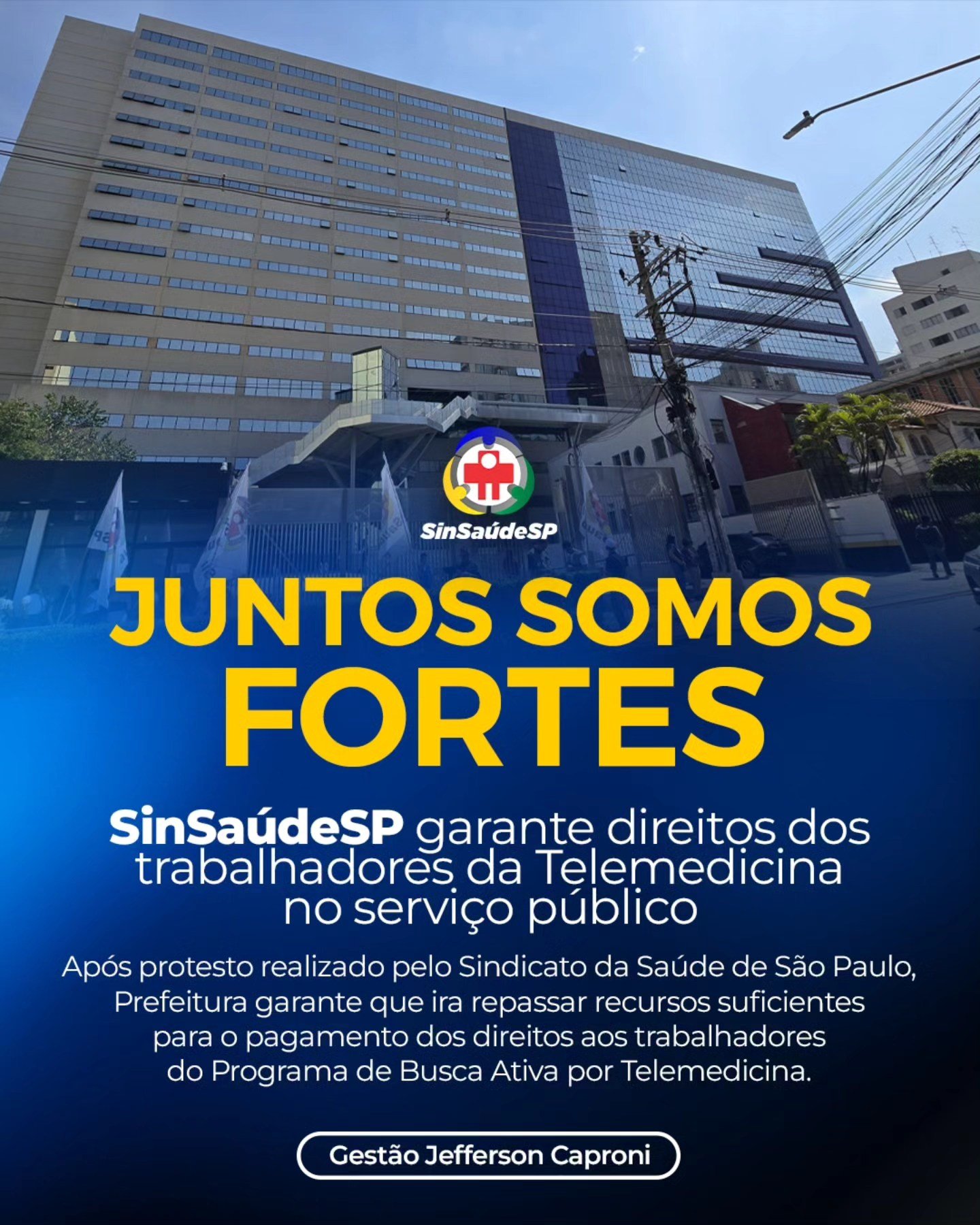Após o protesto do SinSaúdeSP, a Prefeitura confirmou direitos para os trabalhadores da Telemedicina. Entenda os desdobramentos. Após o protesto do SinSaúdeSP, a Prefeitura confirmou direitos para os trabalhadores da Telemedicina. Entenda os desdobramentos.