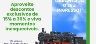 Aproveite 15% a 30% de desconto em passeios de trem associados ao STIAL em diversas cidades paulistas.