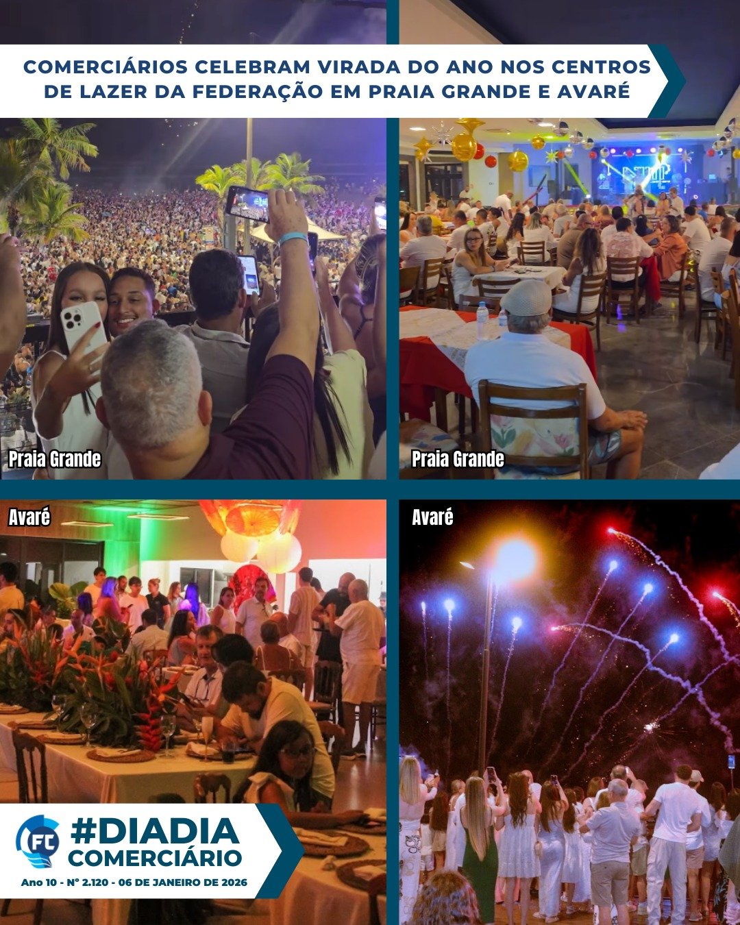 Os Centros de Lazer da Fecomerciários oferecem eventos especiais e diversão para todas as idades na virada do ano de 2026. Os Centros de Lazer da Fecomerciários oferecem eventos especiais e diversão para todas as idades na virada do ano de 2026.