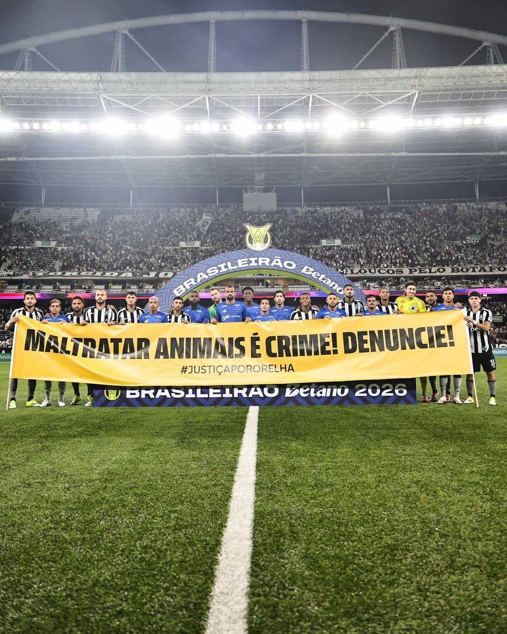 Botafogo em homenagem ao cão Orelha