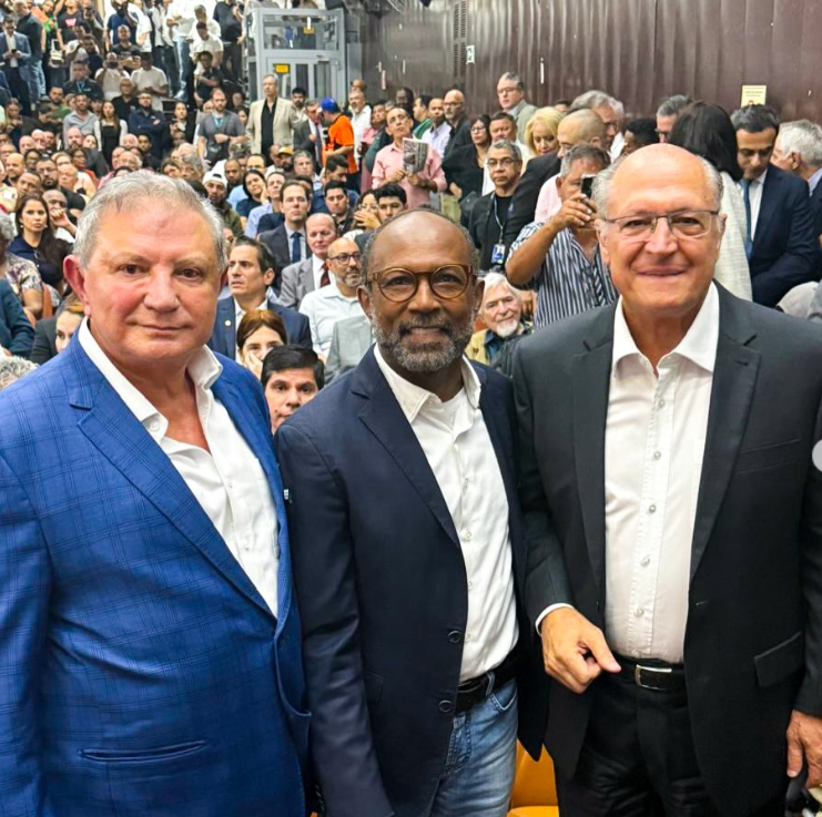 Ramalho da Construção e Bebeto Galvão no evento que contou com a participação de Geraldo Alckmin.