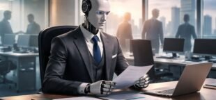 A IA é insegura? O CEO da Anthropic, Dario Amodei, advertiu que a IA tem potencial para eliminar metade dos empregos de colarinho branco. Imagem gerada pelo ChatGPT.