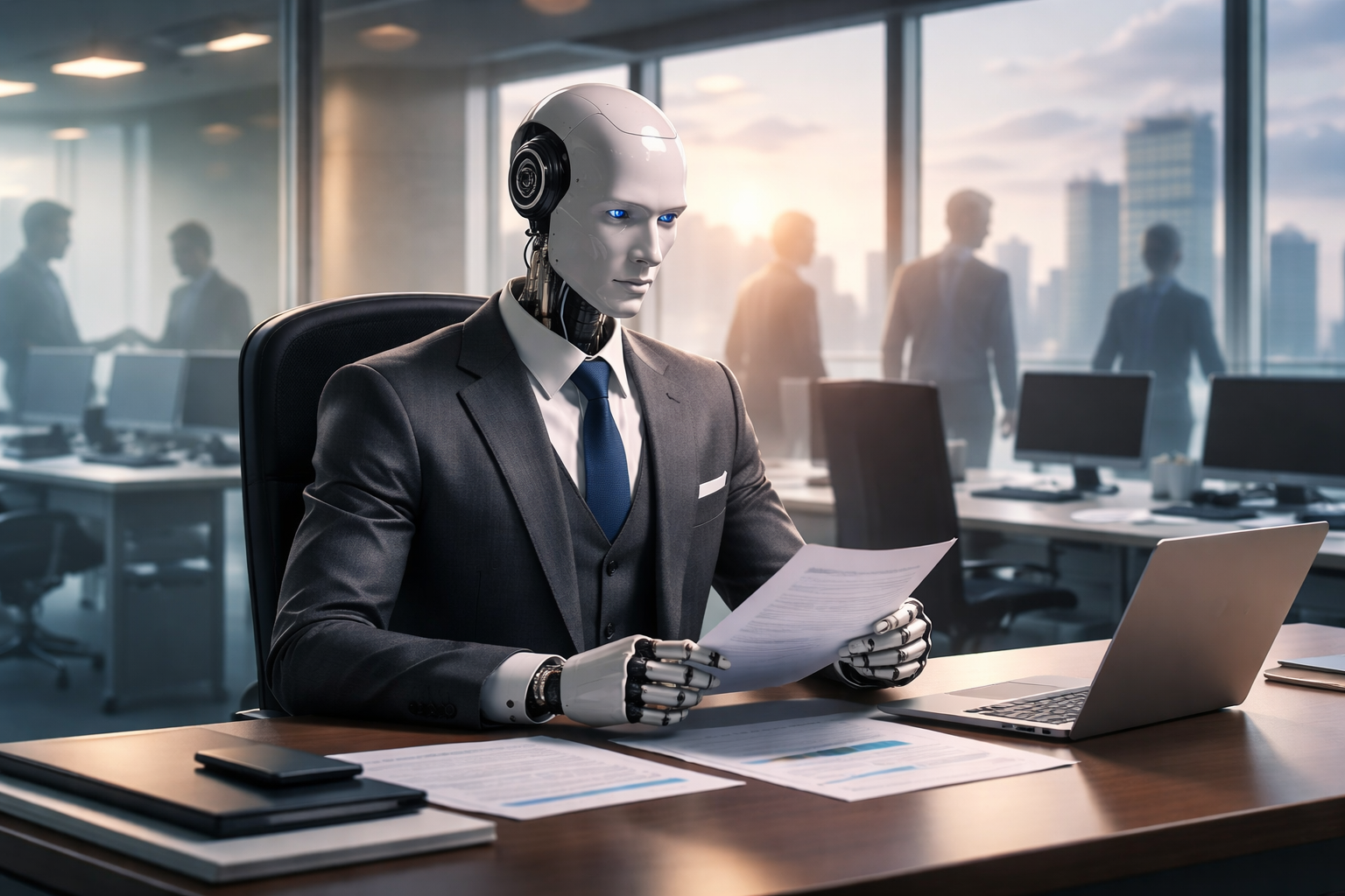 A IA é insegura? O CEO da Anthropic, Dario Amodei, advertiu que a IA tem potencial para eliminar metade dos empregos de colarinho branco. Imagem gerada pelo ChatGPT.