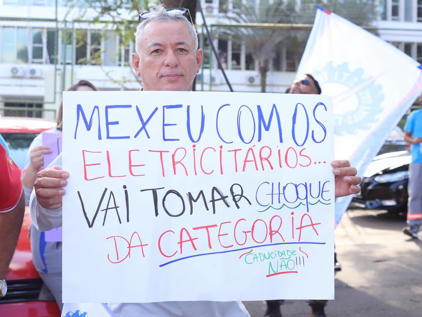 ANEEL: Sindicato em ato contra a caducidade em Brasília.